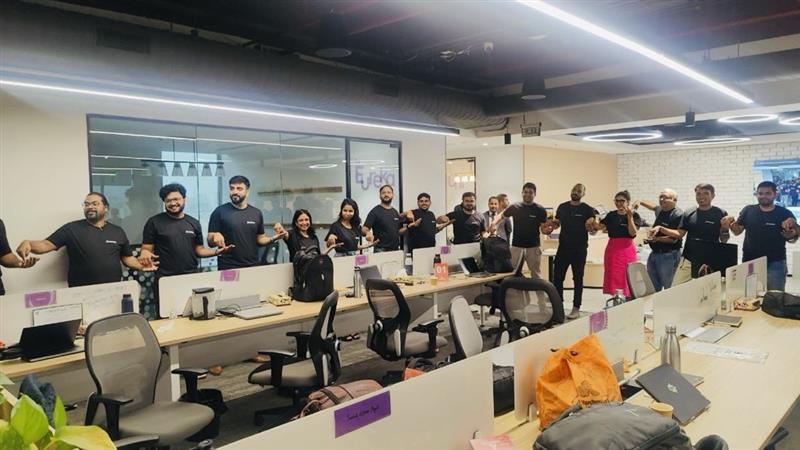 Team in the Eureka room at Noida office