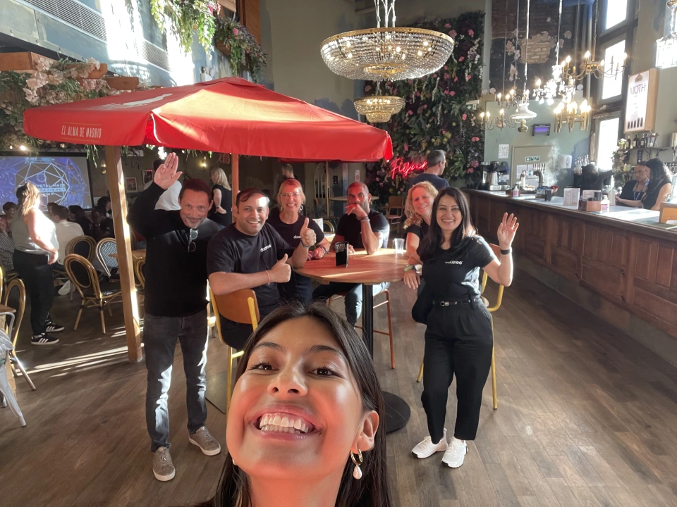 Doceree team meetup at a café in London