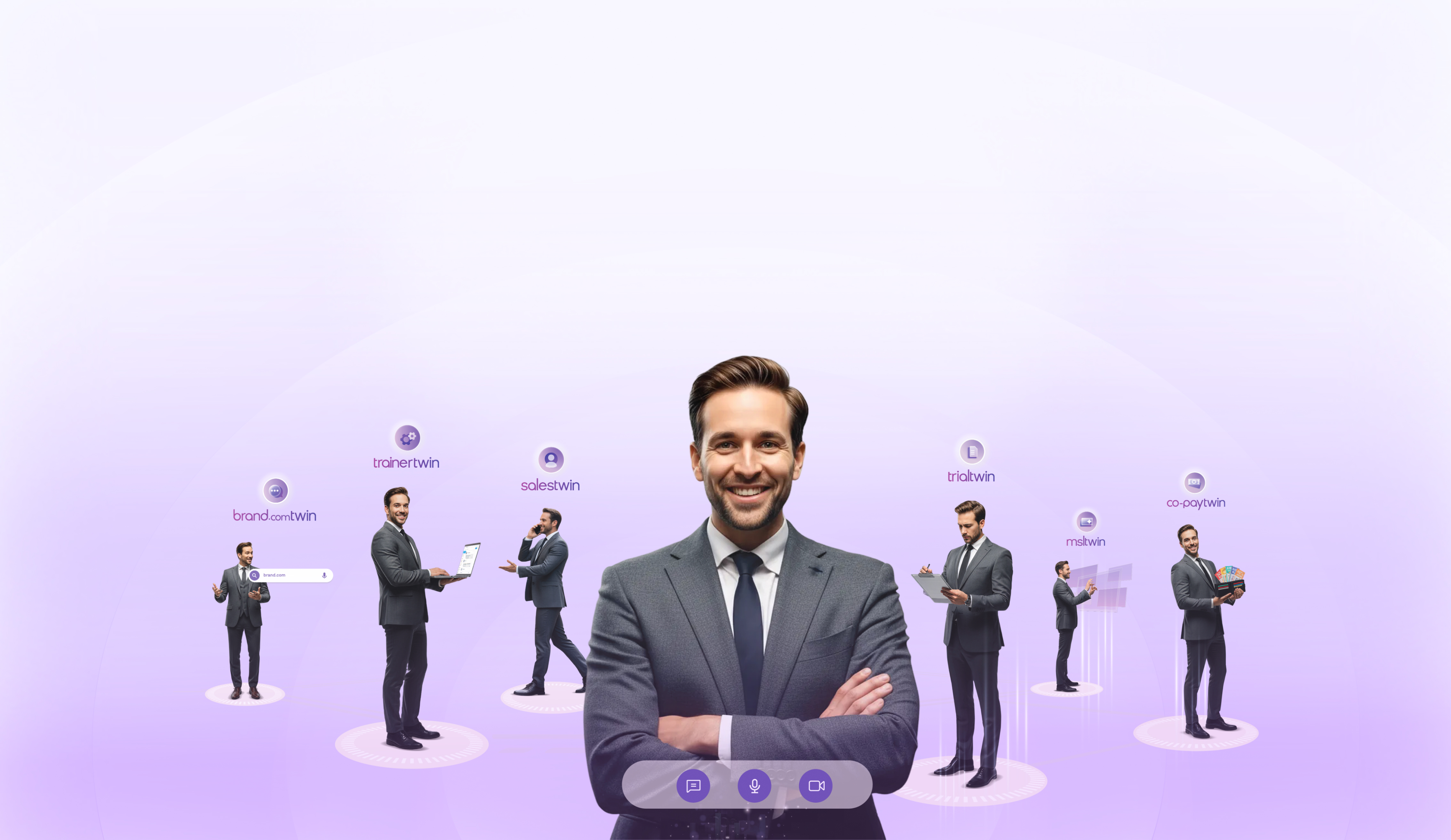 RepTwin AI agents across sales, training, trials, medical affairs, and patient support